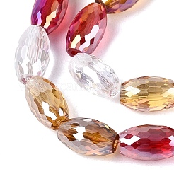 Electroplate Transparent Glass Beads Strands&nbsp;EGLA-N022-12A-B01
