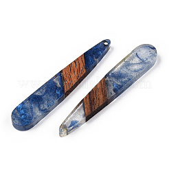 Transparent Resin & Walnut Wood Pendants&nbsp;RESI-ZX017-67