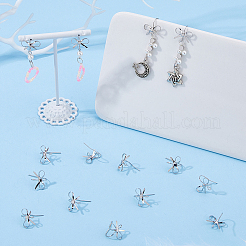 Bowknot Shape Brass Earring Hooks&nbsp;KK-HS0001-78P