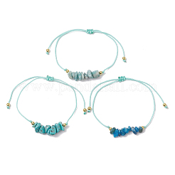 3Pcs 3 Styles Gemstone Braided Bead Bracelets&nbsp;BJEW-JB11146-03