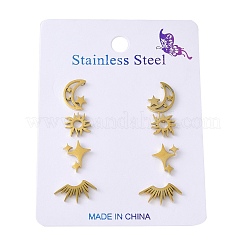 304 Stainless Steel Earring Sets&nbsp;EJEW-S248-07G