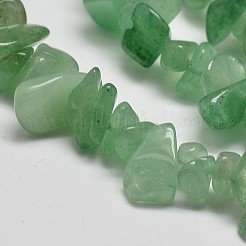 Chip Natural Green Aventurine Beads Strands&nbsp;X-G-N0134-10A