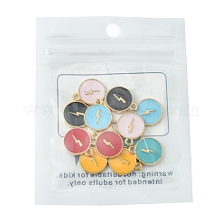 14Pcs 7 Colors Alloy Enamel Pendants&nbsp;ENAM-FS0001-35