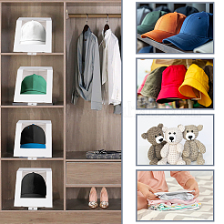Foldable Cardboard Gift Cap Storage Boxes with Clear PVC Window&nbsp;CON-WH0099-67A