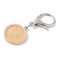 Wooden Flat Round Pendant Decorations&nbsp;STAS-P408-06P