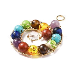 Natural & Synthetic Mixed Gemstone Big Pendants&nbsp;PALLOY-JF01475