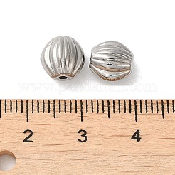Non-Tarnish 304 Stainless Steel Corrugated Beads&nbsp;STAS-I203-30P