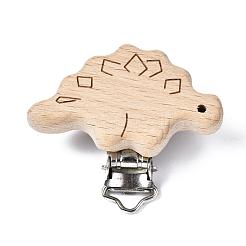 Beech Wood Baby Pacifier Holder Clips&nbsp;WOOD-T015-22
