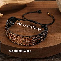 Bohemian Style Glass Seed Beaded Braided Bead Bracelets for Men Women&nbsp;ZZ2040