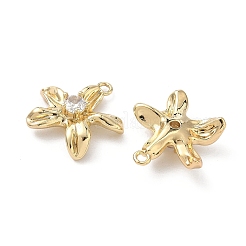 Brass Micro Pave Cubic Zirconia Pendants&nbsp;KK-L260-10G