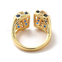 Cubic Zirconia Arch Open Cuff Ring&nbsp;RJEW-C041-02G-02