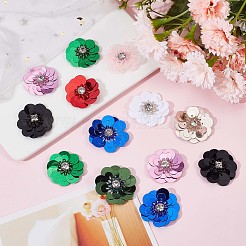 20Pcs 10 Colors Flower Shape PVC Sequin/Paillette Beading Appliques&nbsp;DIY-GF0007-07