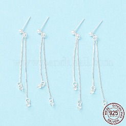 925 Sterling Silver Stud Earring Findings&nbsp;STER-P047-11B-S