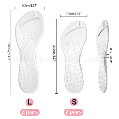 4 Pairs 2 Styles Silicone Self-Adhesive Heel Grips&nbsp;AJEW-AR0005-43C