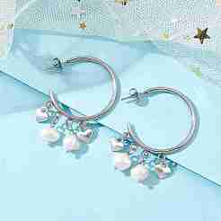 304 Stainless Steel Half Hoop Earrings&nbsp;EJEW-JE05590-03
