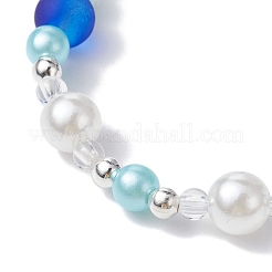ABS Plastic Imitation Pearl Beads Stretch Bracelet&nbsp;BJEW-JB09742-01