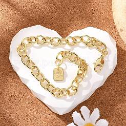 Brass Cable Chain Bracelets&nbsp;BJEW-H537-11G