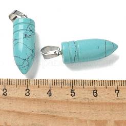 Synthetic Turquoise Pointed Pendants&nbsp;G-B127-18P-02