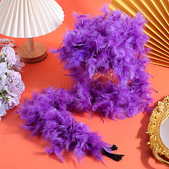 Turkey Feather Fluff Boa for Dancing&nbsp;DIY-WH0568-10D
