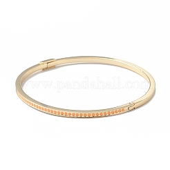 Brass Enamel Hinged Bangle for Women Men&nbsp;BJEW-A134-04G
