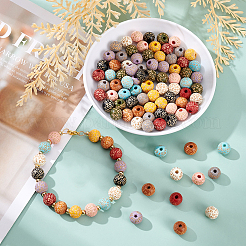 100Pcs 10 Colors Painted Natural Wood Beads&nbsp;WOOD-OC0002-08