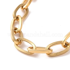 PVD Vacuum Plating 304 Stainless Steel Cable Chain Bracelet for Men Women&nbsp;BJEW-E031-05A-G