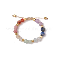 Adjustable Gemstone Finger Rings for Women&nbsp;RJEW-JR00874-03