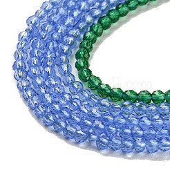 Transparent Gradient Color Glass Beads Strands&nbsp;GLAA-H021-01A-41