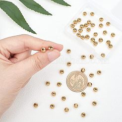 Ion Plating(IP) 304 Stainless Steel Round Spacer Beads&nbsp;STAS-NB0001-46G