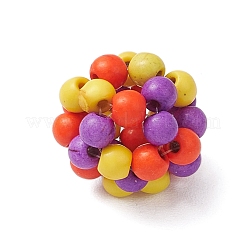 Round Woven Beads&nbsp;TURQ-JF-4MM-01