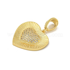 Brass Micro Pave Cubic Zirconia Pendants&nbsp;KK-N254-131G