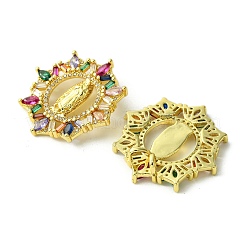 Brass Micro Pave Colorful Cubic Zirconia Pendants&nbsp;KK-H472-52G