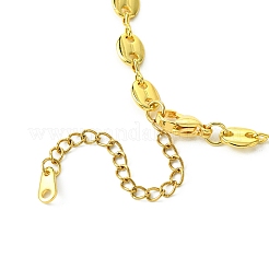 Brass Coffee Bean Chain Necklace for Women&nbsp;NJEW-JN04910