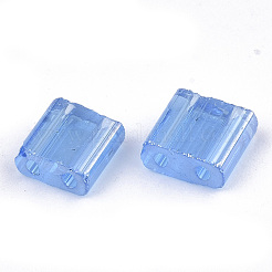 2-Hole Transparent Glass Seed Beads&nbsp;SEED-S023-24C-03