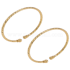 2Pcs Alloy Open Cuff Bangles&nbsp;BJEW-LP0001-11