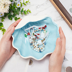 1Pc Shell Shapes Ceramics Jewelry Plates&nbsp;AJEW-NB0005-64