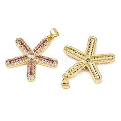 Brass Micro Pave Cubic Zirconia Pendants&nbsp;X-KK-S526-56G
