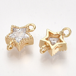 Brass Cubic Zirconia Links&nbsp;KK-S350-311