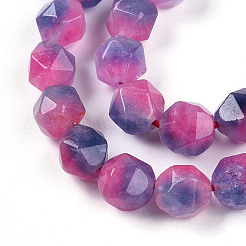 Dyed Natural White Jade Beads Strands&nbsp;G-T139-8mm-45N