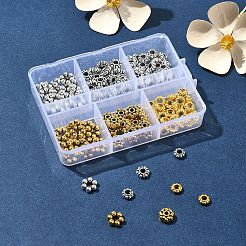 140Pcs 6 Styles Tibetan Style Alloy Spacer Beads&nbsp;FIND-FS0002-51