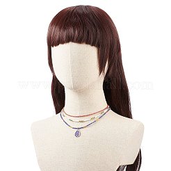 3Pcs 3 Style Glass Seed Imitation Pearl Beaded Necklaces Set&nbsp;NJEW-JN04013