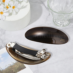 2Pcs 2 Colors Resin and Iron Hair Barrettes&nbsp;PHAR-GO0001-07A