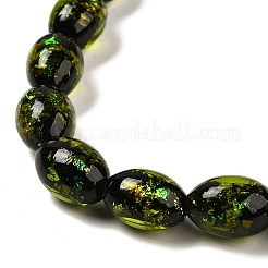 Handmade Dichroic Foil Glass Beads Strands&nbsp;DICH-U001-12A