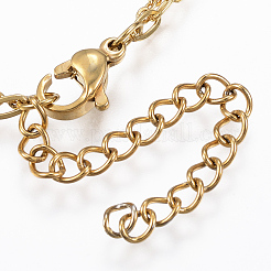 304 Stainless Steel Multi-Strand Anklets&nbsp;AJEW-K016-09A