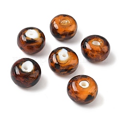 Handmade Gold Sand Lampwork Beads Strands&nbsp;X-LAMP-Q045-08A-04