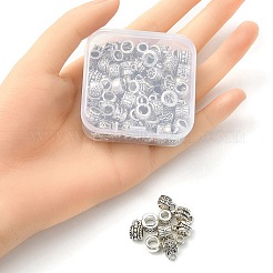 100Pcs 10 Style Tibetan Style Alloy Tube Bails&nbsp;FIND-YW0003-16