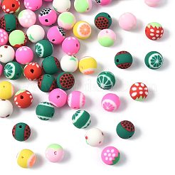 72Pcs 9 Styles Fruits Theme Handmade Polymer Clay Beads&nbsp;CLAY-FS0001-42