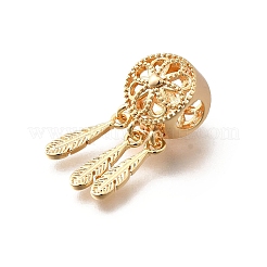 Brass European Beads&nbsp;KK-M318-02G