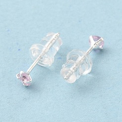 Cubic Zirconia Diamond Stud Earrings&nbsp;STER-M105-01A-S