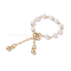 Adjustable Brass Cable Chain Finger Rings for Women&nbsp;RJEW-JR00863